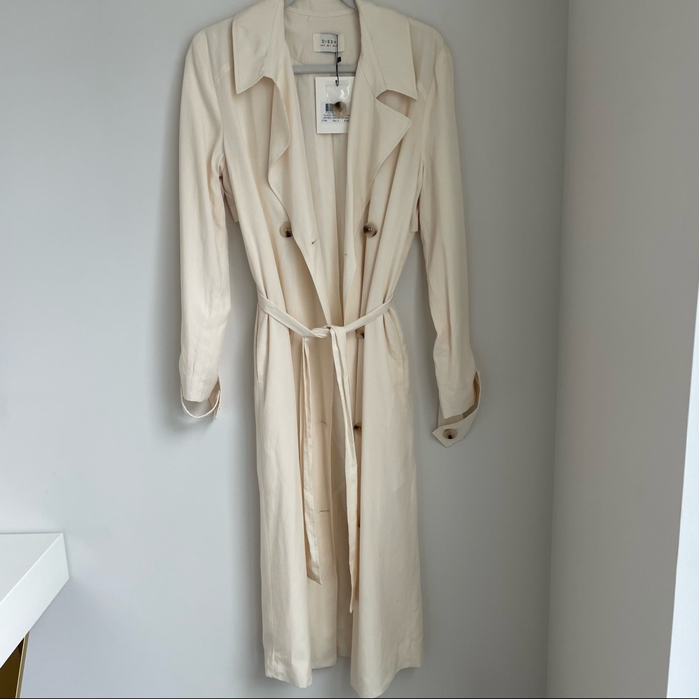 DISSH Cream Trench Coat NWOT - Picture 8 of 12